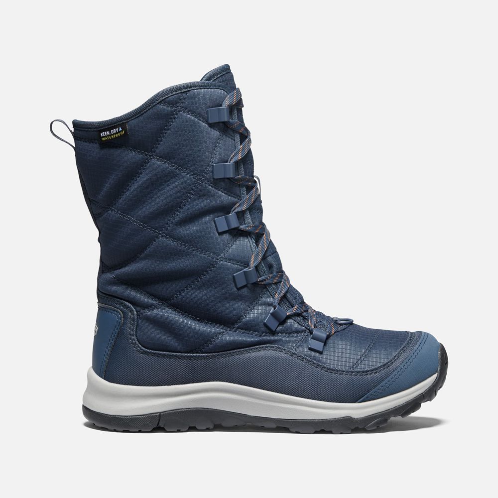 Keen Kar Botu Kadın Lacivert - Terradora Ii Lace Up Waterproof - Türkiye UHBI37094